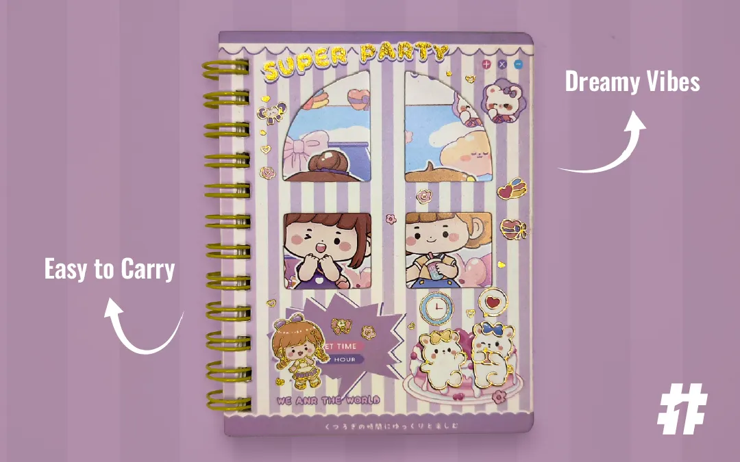 Super Party Notebook | Purple